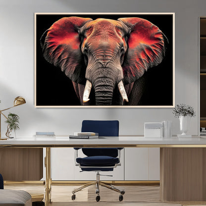 54719-MGV-FC-36X24_Natural-Elephant Wall Art – Majestic African Elephant Canvas Print, Wildlife Safari Animal Decor for Living Room, Bedroom, Office or Man