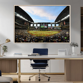 92672-MGV-CV-36X24-Chase Field Stadium Wall Art Canvas Print, Framed Arizona Stadium Art Picture Print, Chase Stadium Perfect Sports Room Decor