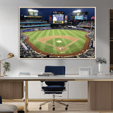87666-MGV-CV-36X24-City Field Stadium Wall Art Canvas Print, Framed New York Stadium Art Picture Print, Citi Field Stadium Perfect Sport Room Decor