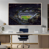 16515-MGV-CV-36X24-Dodgers Stadium Wall Art Canvas Print, Framed Baseball Stadium Art Picture Print, Dodgers Field Perfect Sport Room Decor Artwork