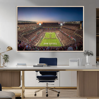 17421-MGV-CV-36X24-Kyle Field Wall Art Canvas Print, Framed Texas Stadium Art Picture Print, Kyle Field Stadium Perfect Sport Room Decor Artwork