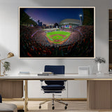 44322-MGV-CV-36X24-Minute Maid Park Wall Art Canvas Print, Framed Houston Astros Stadium Art Picture Print, Houston Astros Field Perfect Sports Room