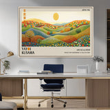 33864-MGV-CV-36X24-Pointillism Yayoi Wall Art Canvas Print, Framed Yayoi Kusama Art Picture Print, Yayoi Kusama Dot Perfect Abstract Nature Decor