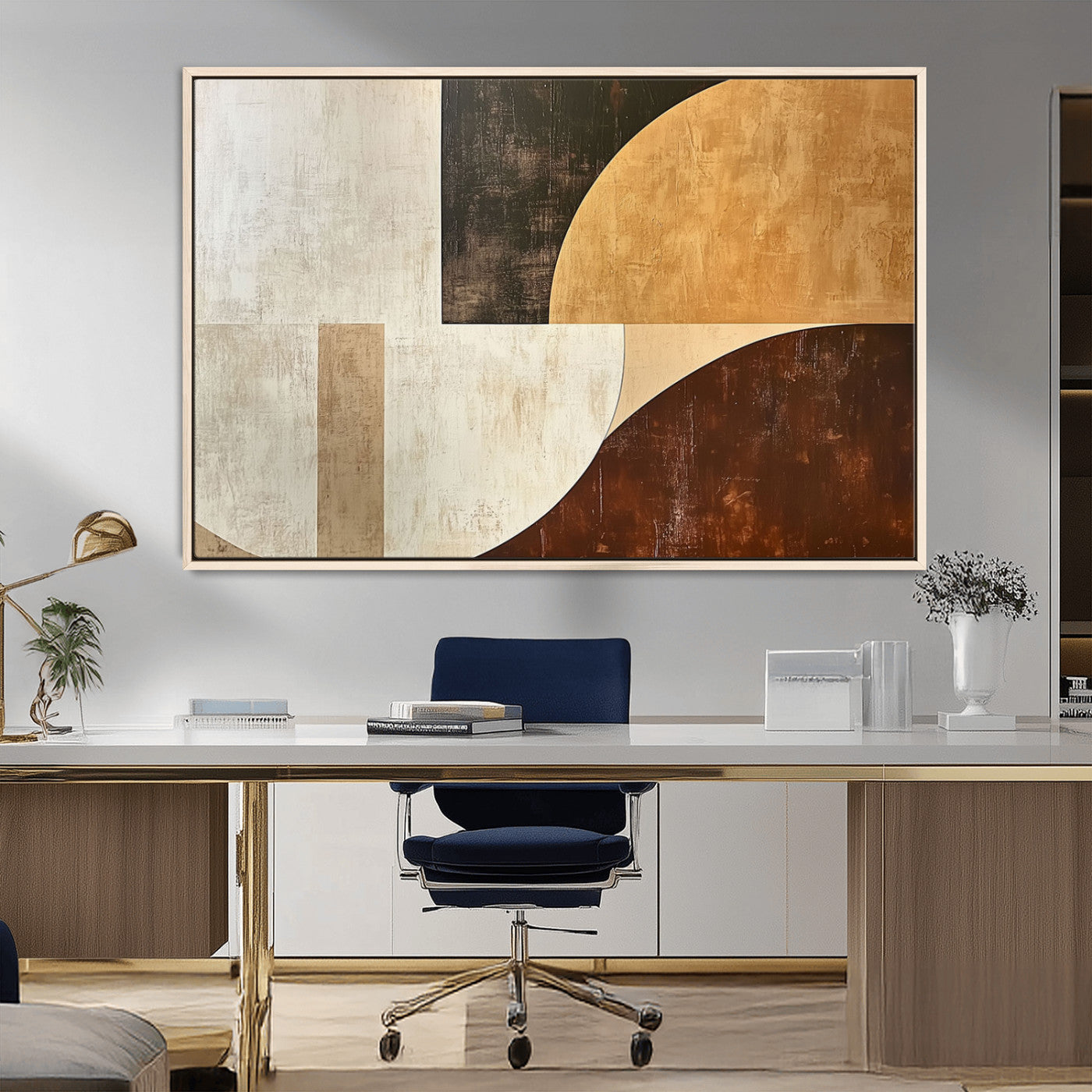 15030-MGV-CV-36X24-Wabi Sabi Wall Art Canvas Print, Framed Modern Abstract Art Picture Print, Minimalist Zen Perfect Minimalist Modern Decor Artwork