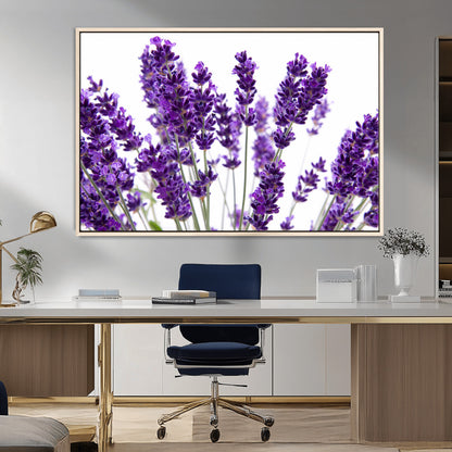 76859-MGV-FC-36X24_Natural-Lavender Flower Wall Art – Botanical Canvas Print Featuring Purple Floral Bouquet, Nature Inspired Artwork for Living Room,
