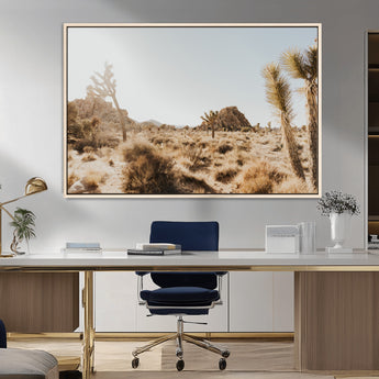 62783269-MGV-CV-36X24-Joshua Tree Wall Art – Desert Landscape Photography Canvas Print, Southwest Nature Artwork Rustic Home Decor for Living Room,