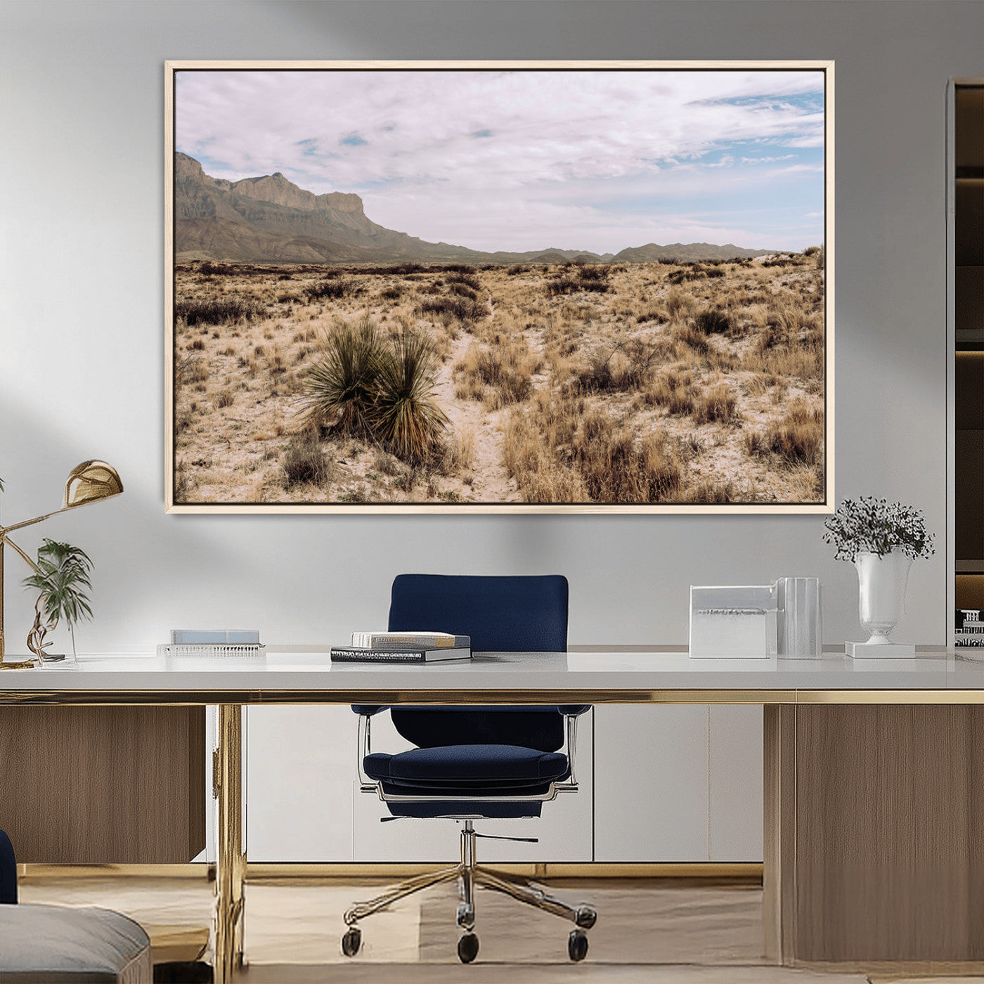 20681831-MGV-CV-36X24-Desert Landscape Wall Art – Southwestern Mountain Canvas Print, Rustic Western Nature Photography Decor for Living Room, Office,