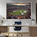 87578930-MGV-CV-36X24-Soldier Field Wall Art – Chicago Bears Football Stadium Sunset Canvas Print, Game Day Sports Decor for Man Cave, Bar, Office, or