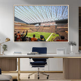 81960112-MGV-CV-36X24-Futuristic Football Stadium Wall Art – Modern Dome Arena Canvas Print, Chicago Bears Concept Design Sports Decor for Man Cave or