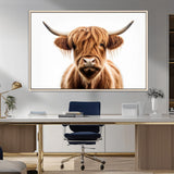 637908607-MGV-FC-93X47-3P_Black-Highland Cow Wall Art Print – Rustic Farmhouse Animal Portrait, Scottish Highland Cattle Canvas, Modern Country Wall Decor for