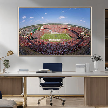 29492070-MGV-CV-36X24-Stadium Wall Art – Panoramic College Football Canvas Print, Game Day Crowd and Field Scene, Sports Photography Decor for Office,