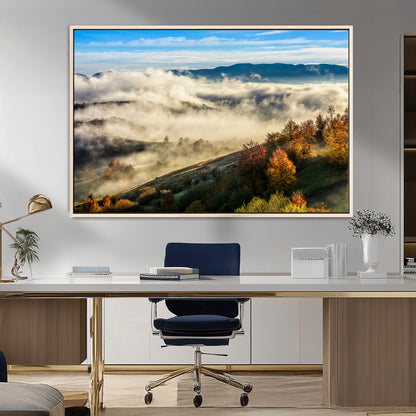 21551192-MGV-FC-36X24_Natural-Landscape Wall Art – Autumn Mountain View Canvas Print, Scenic Nature Photography Decor for Bedroom, Living Room, Office, Cabin or