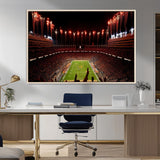 73358115-MGV-CV-36X24-Tennessee Volunteers Wall Art – Neyland Stadium Fireworks Night Game Canvas Print, Vols Football Checkerboard Endzone Sports Decor