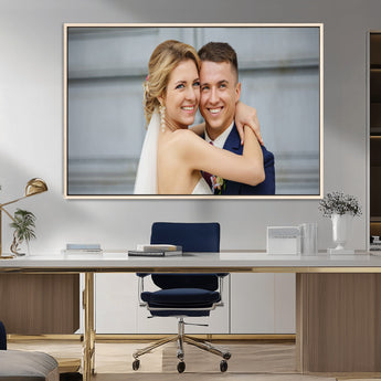 CSTM6030-MGV-FC-36X24_Natural-Custom Canvas Wall Art – Personalized Photo Print for Wedding, Anniversary or Gift, Ready to Hang Canvas for Home Decor