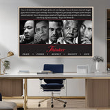 45112-MGV-CV-36X24-Black Icons Wall Art Canvas Print, Framed Thinker Art Picture Print, Motivational Quote Perfect Cultural Modern Decor Artwork