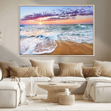 53006-MGV-CV-36X24-Ocean Beach Sunset Wall Art – Vibrant Seascape Canvas Print, Coastal Home Decor for Living Room, Bedroom, Office or Beach House