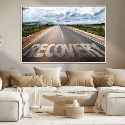50743-MGV-CV-36X24-Healing Road Wall Art – Motivational Highway Canvas Print, Inspirational Journey Decor for Office, Gym or Living Room