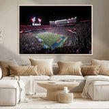 46899-MGV-CV-36X24-Ben Hill Griffin Stadium Wall Art Canvas Print, Framed Football Stadium Art Picture Print, Florida Football Stadium Perfect Sport