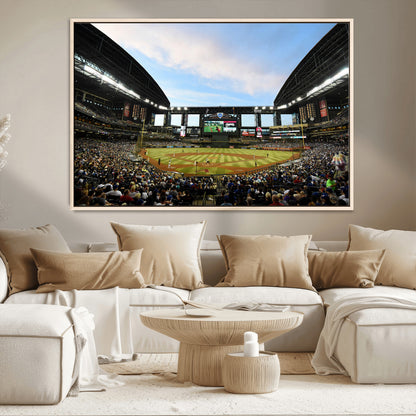 92672-MGV-CV-36X24-Chase Field Stadium Wall Art Canvas Print, Framed Arizona Stadium Art Picture Print, Chase Stadium Perfect Sports Room Decor