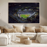 16515-MGV-CV-36X24-Dodgers Stadium Wall Art Canvas Print, Framed Baseball Stadium Art Picture Print, Dodgers Field Perfect Sport Room Decor Artwork
