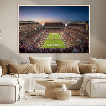 17421-MGV-CV-36X24-Kyle Field Wall Art Canvas Print, Framed Texas Stadium Art Picture Print, Kyle Field Stadium Perfect Sport Room Decor Artwork