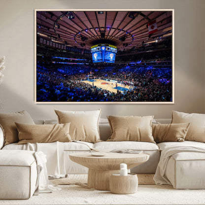 20491-MGV-CV-36X24-Madison Square Garden Wall Art Canvas Print, Framed New York Stadium Art Picture Print, MSG Stadium Perfect Sport Room Decor