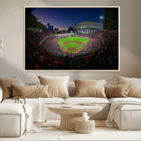 44322-MGV-CV-36X24-Minute Maid Park Wall Art Canvas Print, Framed Houston Astros Stadium Art Picture Print, Houston Astros Field Perfect Sports Room