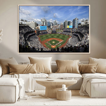 87122-MGV-CV-36X24-Petco Park Field Wall Art Canvas Print, Framed San Diego Stadium Art Picture Print, Petco Park Stadium Perfect Sport Room Decor