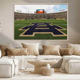 52835-MGV-CV-36X24-Notre Dame Stadium Wall Art Canvas Print, Framed Indiana Stadium Art Picture Print, Notre Dame Field Perfect Sport Room Decor