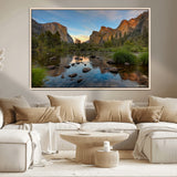 55893831-MGV-CV-36X24-Yosemite Valley Wall Art Canvas Print, Framed El Capitan Art Picture Print, Sierra Landspace Perfect Rustic Nature Decor Artwork