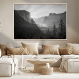 39278955-MGV-FC-36X24_Natural-Yosemite Valley Wall Art Canvas Print, Framed El Capitan Art Picture Print, Misty Mountain Perfect Modern Rustic Decor Artwork
