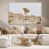 67109959-MGV-CV-36X24-Joshua Tree Wall Art Canvas Print, Framed Neutral Desert Art Picture Print, Earthy Landscape Perfect Neutral Boho Decor Artwork