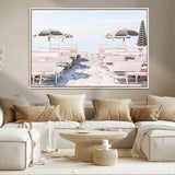 67623952-MGV-CV-36X24-Minimalist Beach Wall Art Canvas Print, Framed Pastel Sand Art Picture Print, Beach Aesthetic Perfect Coastal Minimalist Decor