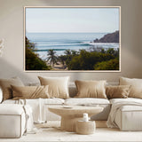88336640-MGV-CV-36X24-Tropical Beach Scene Wall Art Canvas Print, Framed Coastal Photography Art Picture Print, Ocean Horizon Art Perfect Coastal Boho