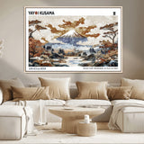80111817-MGV-CV-36X24-Japanese Landscape Wall Art – Mount Fuji Autumn Canvas Print, Asian Inspired Nature Decor for Living Room, Bedroom, Office or