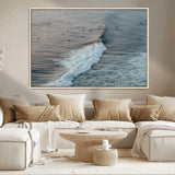23077324-MGV-CV-36X24-Ocean Waves Wall Art Canvas Print, Framed Coastal Serenity Art Picture Print, Surf Aesthetic Perfect Modern Coastal Decor Artwork