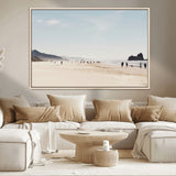 28307820-MGV-CV-36X24-Minimalist Beach Wall Art Canvas Print, Framed Coastal Serenity Art Picture Print, Soft Sand Perfect Modern Coastal Decor Artwork