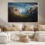 15244033-MGV-CV-36X24-Yosemite National Wall Art Canvas Print, Framed Mountain Landscape Art Picture Print, El Capitan Perfect Rustic Farmhouse Decor
