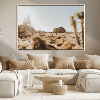 62783269-MGV-CV-36X24-Joshua Tree Wall Art – Desert Landscape Photography Canvas Print, Southwest Nature Artwork Rustic Home Decor for Living Room,