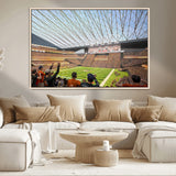 81960112-MGV-CV-36X24-Futuristic Football Stadium Wall Art – Modern Dome Arena Canvas Print, Chicago Bears Concept Design Sports Decor for Man Cave or