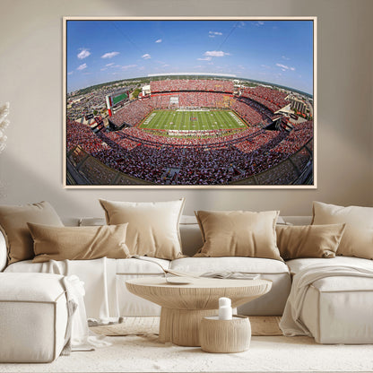 29492070-MGV-CV-36X24-William Brice Stadium Canvas Wall Art – Football Game, Stadium Crowd, Fans, Energy, Team Spirit, Daytime Outdoor Event Print for