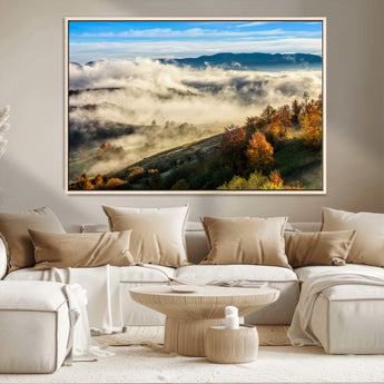 21551192-MGV-CV-36X24-Landscape Wall Art – Autumn Mountain View Canvas Print, Scenic Nature Photography Decor for Bedroom, Living Room, Office, Cabin or