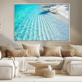 68127042-MGV-CV-36X24-Beach Wall Art – Tropical Ocean Canvas Print, Clear Water and White Sand Photography Decor for Bedroom, Living Room, Office,