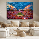 94266219-MGV-CV-36X24-Neyland Stadium Wall Art – Tennessee Volunteers Checkerboard Game Day Canvas Print, College Football Fireworks Decor for Man Cave