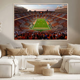 37160229-MGV-CV-36X24-Tennessee Volunteers Wall Art – Neyland Stadium Sunset Checkerboard Game Canvas Print, Vols Football Panorama Sports Decor