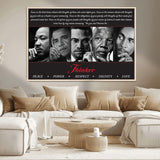 45112-MGV-CV-36X24-Black Icons Wall Art Canvas Print, Framed Thinker Art Picture Print, Motivational Quote Perfect Cultural Modern Decor Artwork