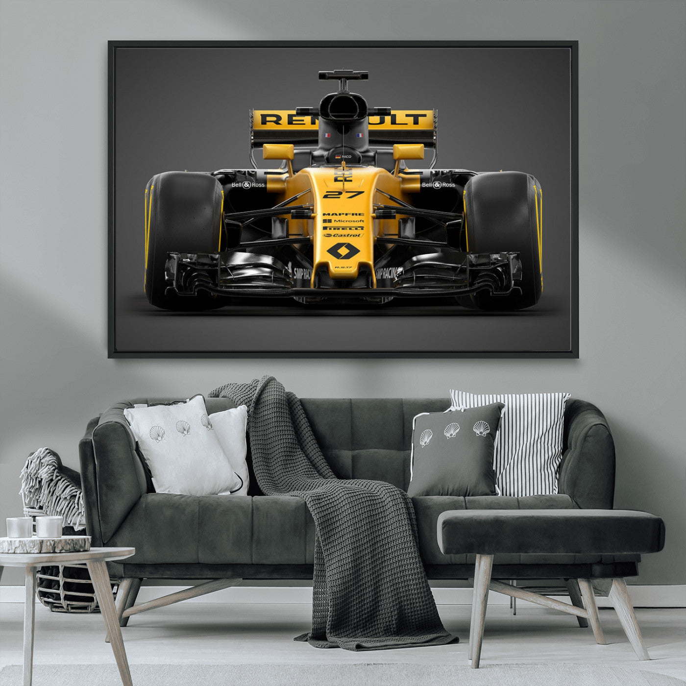 62882-MGV-CV-36X24-Renault F1 Racing Car Print - High-Performance Formula 1 Motorsport Wall Art, Perfect Gift for Racing Fans and Car Enthusiasts