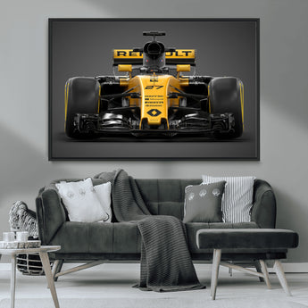 62882-MGV-CV-36X24-Renault F1 Racing Car Print - High-Performance Formula 1 Motorsport Wall Art, Perfect Gift for Racing Fans and Car Enthusiasts