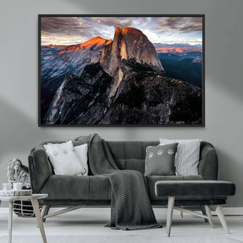 31332-MGV-CV-36X24-Mountain Landscape Wall Art – Majestic Sunset Rock Formation Canvas Print, Nature Scenic Decor for Living Room, Office, Cabin or