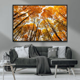11823-MGV-CV-36X24-Golden Autumn Tree Canopy Wall Art – Stunning Fall Forest Leaves Print, Warm Seasonal Nature Decor for Home, Office or Cabin